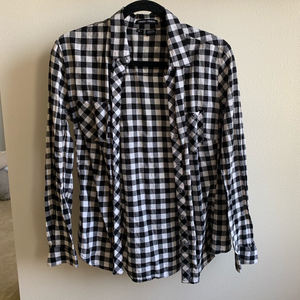 Black and white plaid flannel
